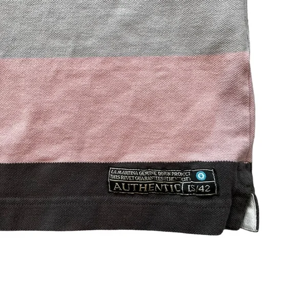 Men’s Authentic La Martina Striped Argentino Long Sleeve Polo Shirt